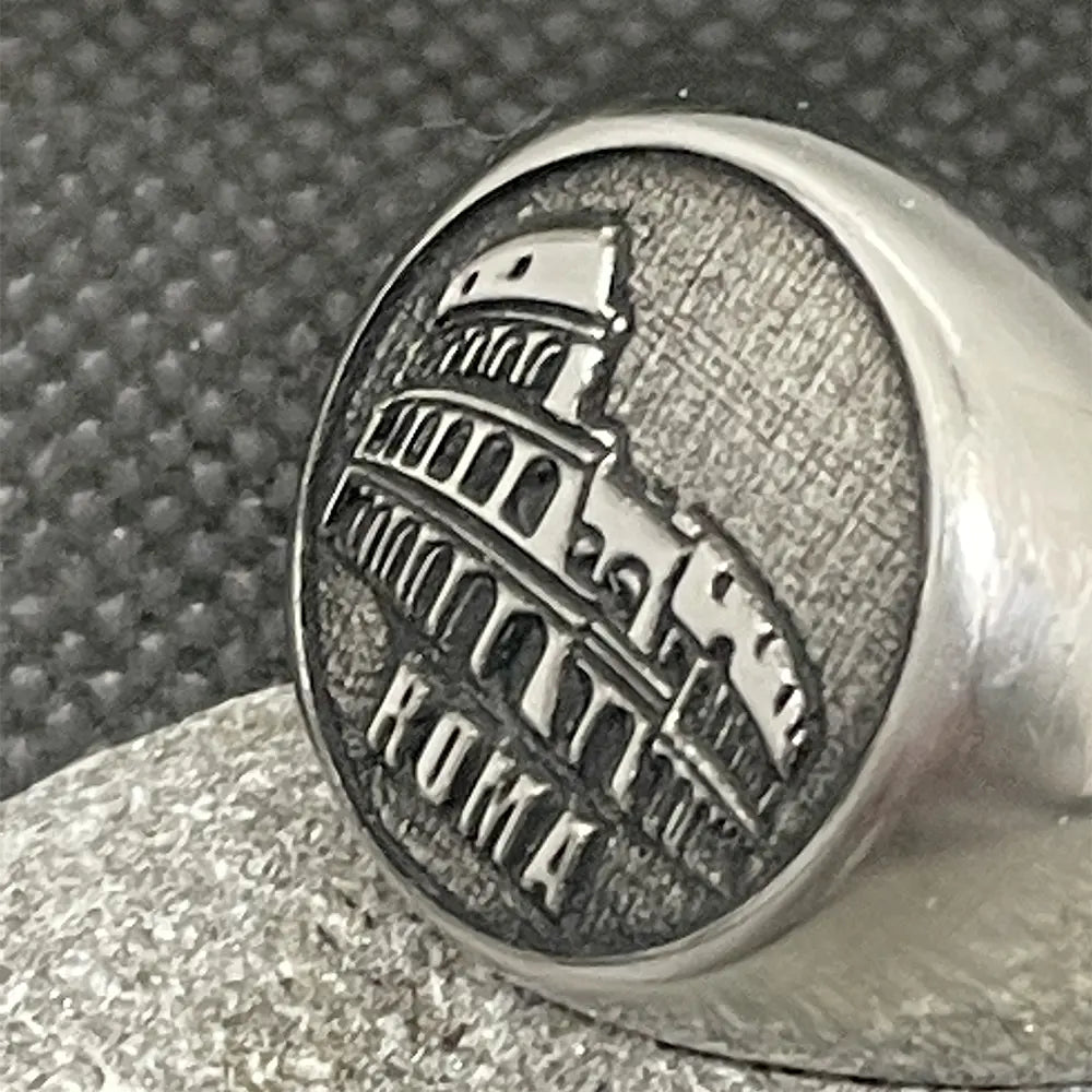 Anello in Acciaio Roma - deciccoartstudio.com