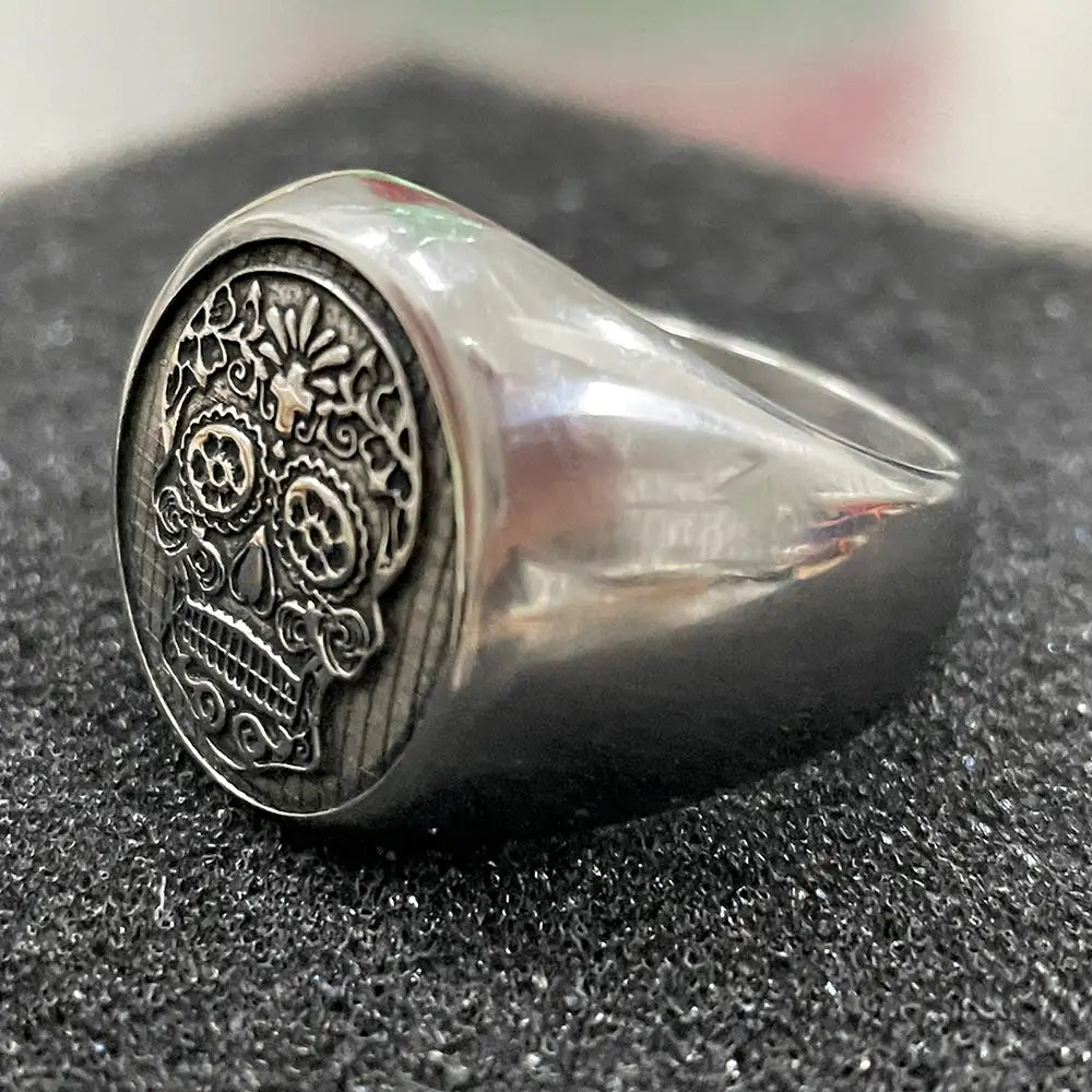 Anello in Acciaio Teschio - deciccoartstudio.com