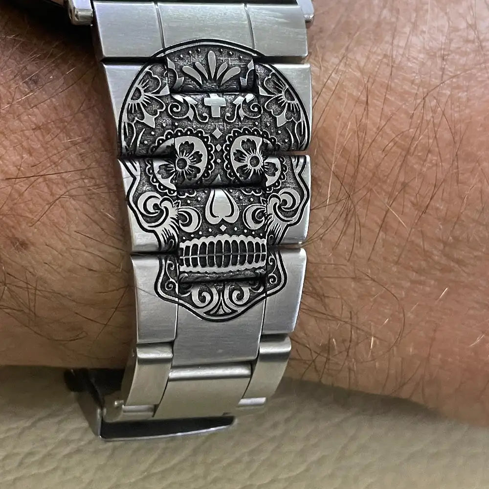 Cinturino in Acciaio Apple Watch Skull Mex - deciccoartstudio.com