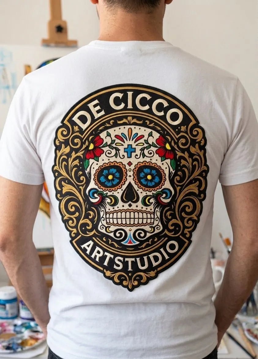 T‑Shirt Premium 220g BeC – De Cicco Artstudio Sugar Skull - deciccoartstudio.com