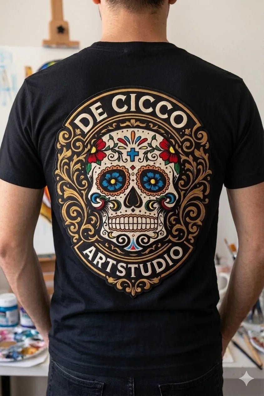 T‑Shirt Premium 220g BeC – De Cicco Artstudio Sugar Skull - deciccoartstudio.com