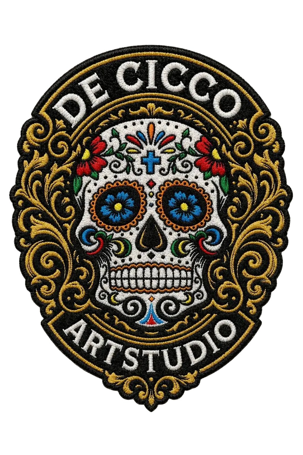 T‑Shirt Premium 220g BeC – De Cicco Artstudio Sugar Skull - deciccoartstudio.com