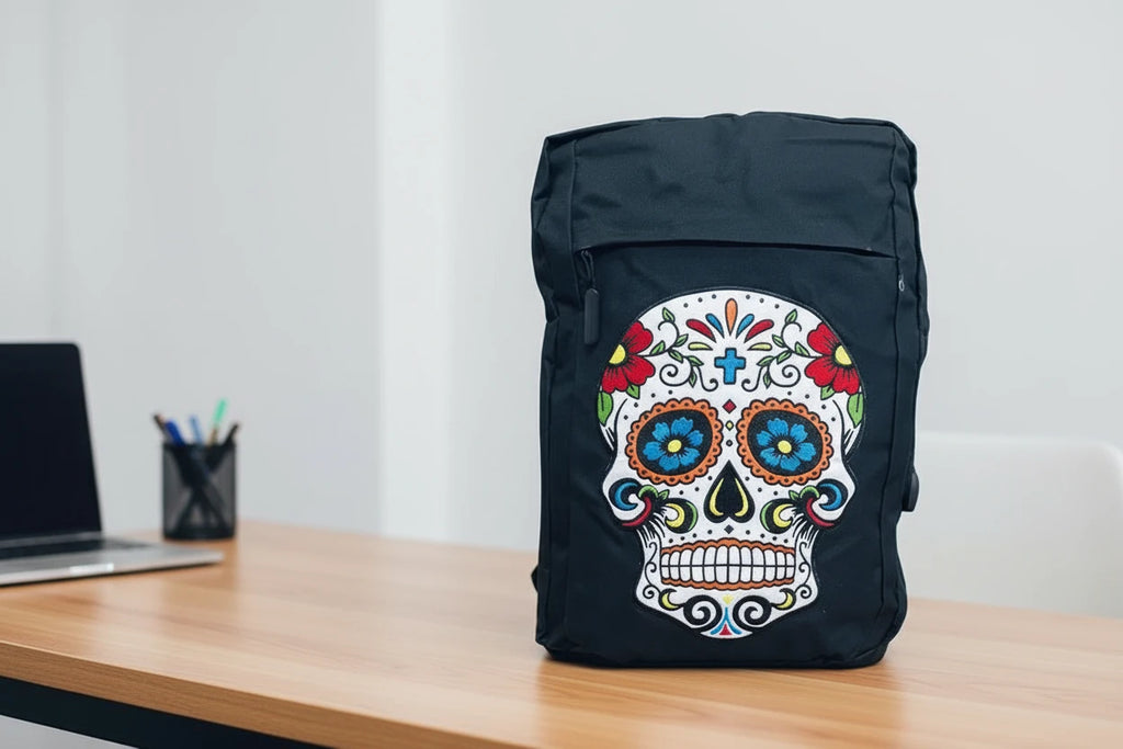 Zaino Teschio Messicano Nero - deciccoartstudio.com