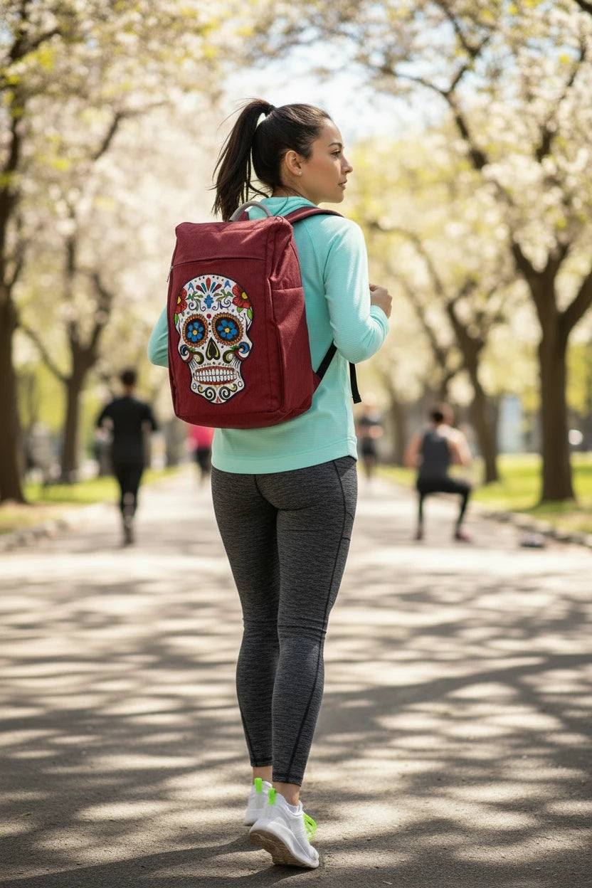 Zaino Teschio Messicano Rosso - deciccoartstudio.com